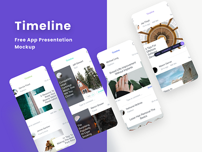 Timeline Mobile App adobe xd design mockup design ui ux website design