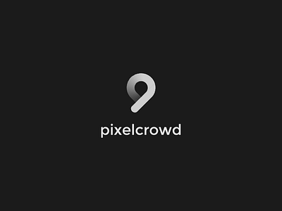 pixelcrowd logo branding crowd logo monochrom pixel