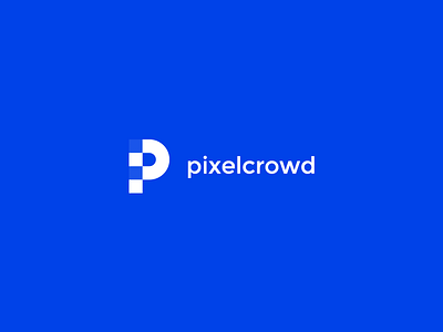 pixelcrowd logo branding crowd logo monochrom pixel