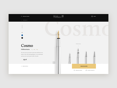 WIP Product page for a pen manufacturer buy height manufacturer pen pens product shop variants wip