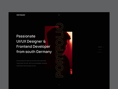 Personal Website WIP adobe adobe xd frontend germany personal portfolio ui ui ux designer website xd