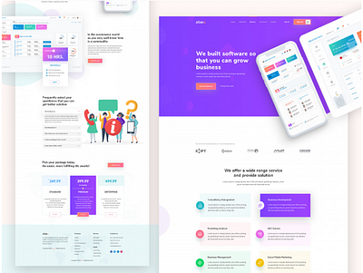 aSaaS Landing Page UI/UX Design appdesign landing landing design landing page landing page design landingpage landingpagedesign prototype