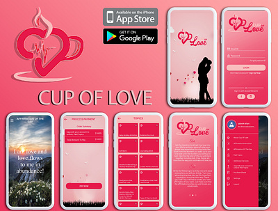 Cup Of Love App UI/UX Design app design apple google google ad google design googleads uiux uiuxdesign uiuxdesigner