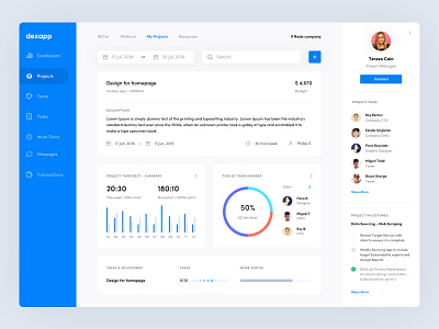 Dexapp Dashboard UI/UX Design