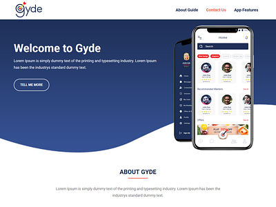 Gyde Landing App UI/UX Design