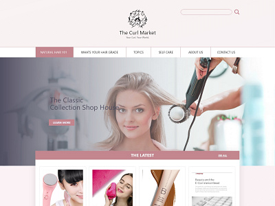 The Curl Market Landing Page UI/UX Design beauty product ecommerce ecommerce design landing design landing page design landingpage prototype uiux uiuxdesign uiuxdesigner