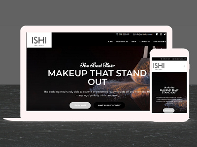 Ishi Landing Page UI/UX Design beauty beauty salon landing design landing page landing page design prototype uiux uiuxdesign uiuxdesigner