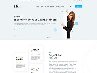 Easy Global Landing Page UI/UX Design landing design landing page design landingpage uiux uiuxdesign uiuxdesigner