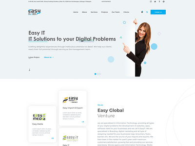 Easy Global Landing Page UI/UX Design