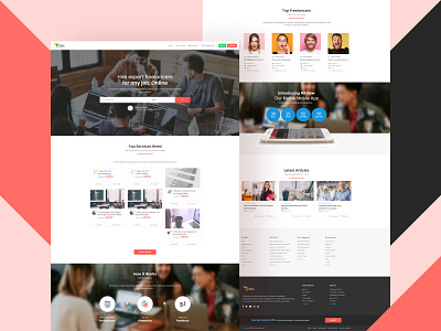 Freely Recruit Landing Page UI/UX Design