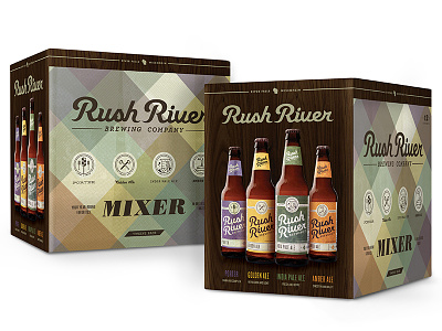 Rush River Mixer 12 pack beer packaging