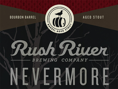 Rush River Nevermore Label beer label