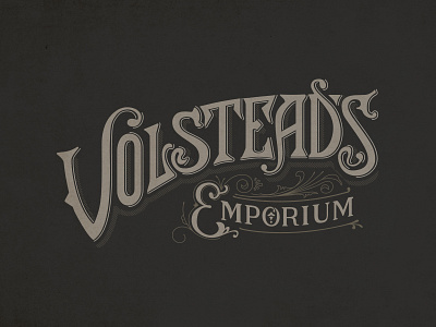 Volstead's logo deco hand drawn typography victorian