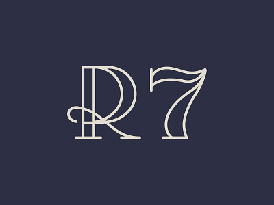 R7 Mark hand lettering logo mark typography