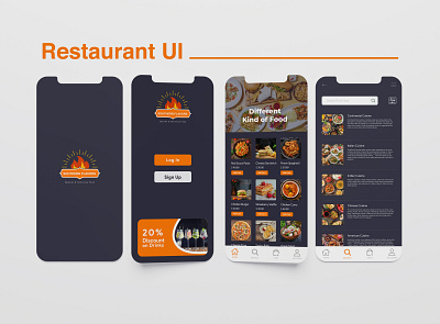 Restaurant UI Design branding cool graphic design logo motion graphics userinterface webdesign