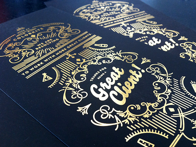 Colorkite New Year Greeting 2013 client foil gold holiday
