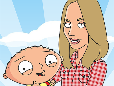 Family Guy style family guy flash girl illustration photoshop stewie