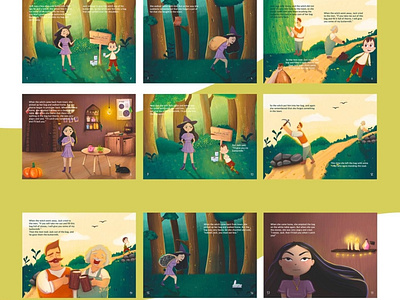 Children's book spreads