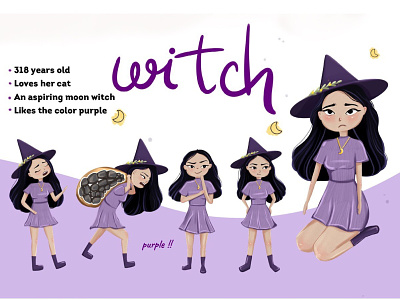Witch adobeillustrator book character children childrenbook design digitalart graphic design illustration illustrations