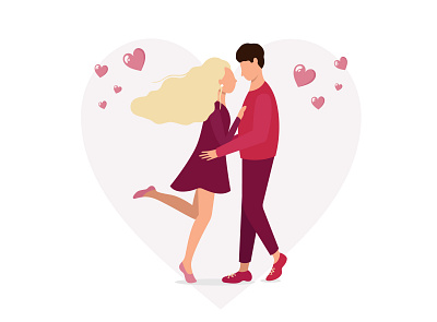 Beautiful couple vector illustration 14 february beloved boyfriend girlfriend heart hugs human illustraion valentine day vector woman logo