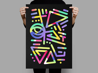 Tropical abstract colouryum poster tropical type