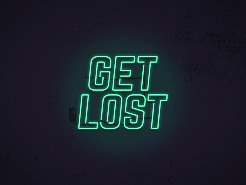 Let go... neon type typography