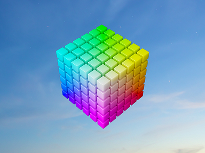 3D Lut Creator Icon Concept 3d colors cube icon lut