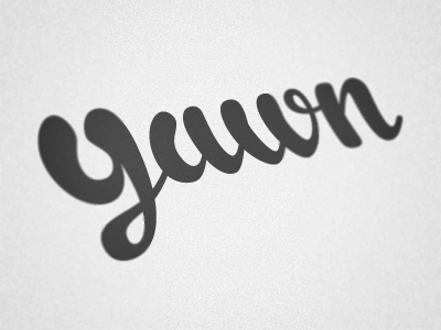 Yawn Lettering lettering logo script type typography