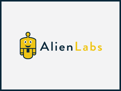 Alienlabs alien bots friendly labs logo robot