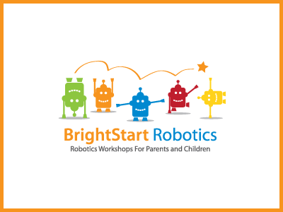 BrightStart Robotics children education fun logo design parents robot robotic