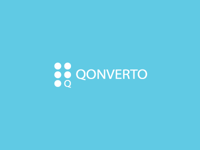 Qonverto braille logo marketing q tech