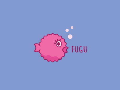 Fugu fish fugu mascot pink puffish water