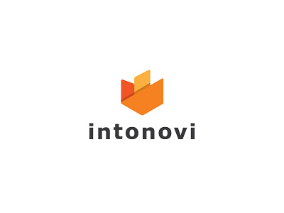 Intonovi logo b2b business consulting dynamic engineering high tech logo orange software software engineering technology