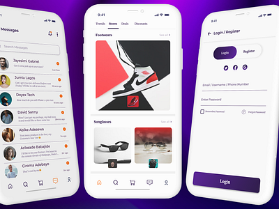 Focii Ecommerce Solution branding e commerce figma light mode mobile app montserrat product design ui ux