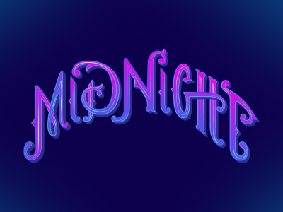 Midnight Lettering branding design hand lettering illustration lettering logo script type typography vector