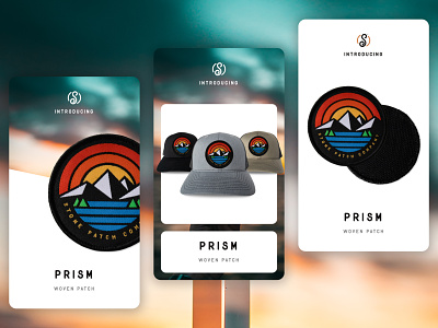 Prism - Interchangeable Woven Patch apparel apparel design apparel graphics brand clothing clothing brand colorful creative design design getpatched hat illustration interchangeable hats interchangeable patches mountains nature outdoors patch patch design prism