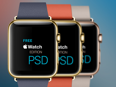 Apple Watch "Edition" PSD apple apple watch gold edition leather leather band psd template watch watch psd