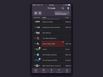 Streaming App Interactions interaction animation blur peak and pop force touch streaming tv ios