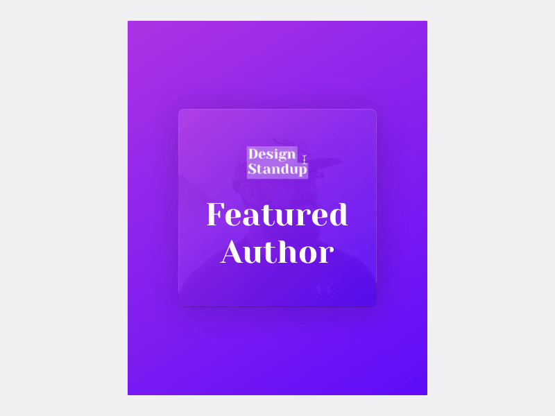 Card Animation 2: Featured Author animation app cards design force touch gradiant interaction loader loading loading state motion peek and pop podcast pop principle purple swipe ui user interface ux