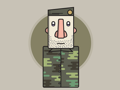 The Soldier character flat illustration soldier
