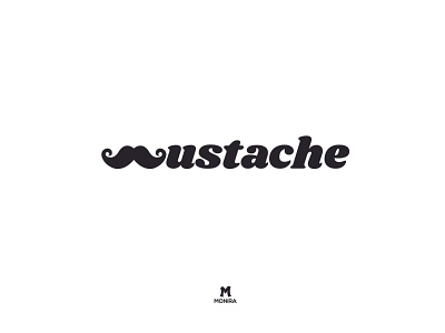MUSTACHE LOGO design fun mustache mustache logo text logo