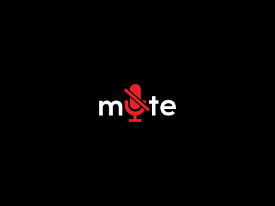 Mute Text Logo branding graphic design illustrator logo logo design mute mute logo mute text logo text logo