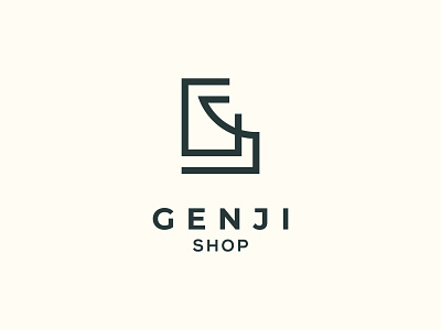 GENJI SHOP ( A clothing shop logo) branding cloth cloth shop cloth shop logo creative logo design graphic design logo