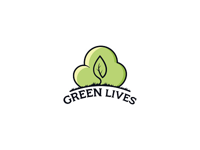GREEN LIVES (Nursery Logo) creative logo design garden logo graphic design green green logo leaf leaf logo logo logo design minimal logo modern logo nursery plant plant logo vector