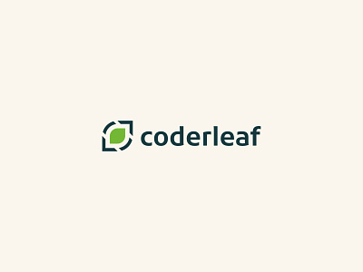 CODERLEAF (Code sign + Leaf) branding code coderlogo coding codinglogo creative logo design graphic design leaflogo logo logo design minimallogo modernlogo