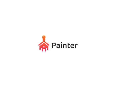 Painter | Home paint logo best branding combine creative logo gradient home home paint logo logo marca minimal logo modern logo paint paint logo simple trend
