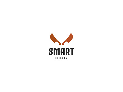 SMART BUTCHER | BUTCHER SHOP LOGO branding butcher butcher logo creative logo design graphic design logo logo design minimal butcher logo modern butcher logo smart butcher
