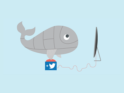Robot Whale computer followers laptop media nonprofits robot whale social social media tech tips twitter whale
