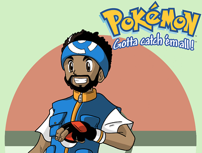 Pokemon Trainer caricature cartoon character character design design illustration pokeball pokemon poster