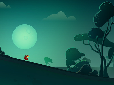 Game 1 forest game illustration illustrator level moon